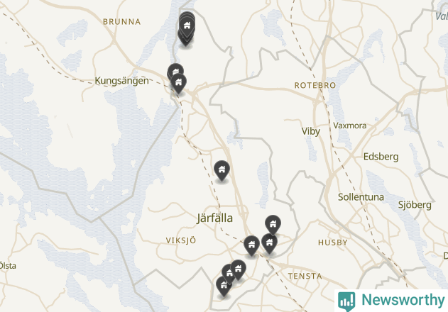 Karta över Järfälla kommun