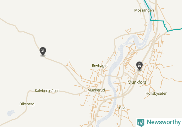 Karta över viltolyckor i Munkfors kommun