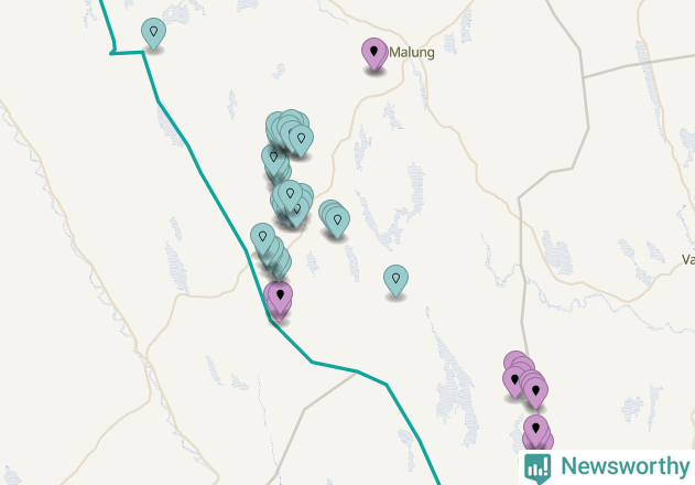 Karta över vindkraftverk i Malung-Sälens kommun