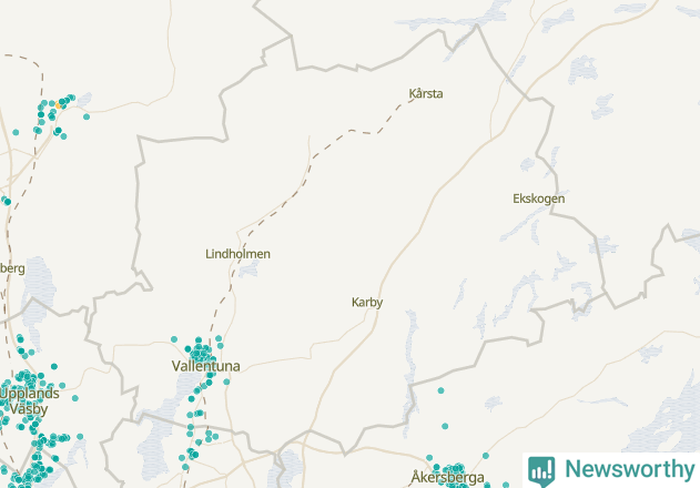 Karta över Vallentuna kommun