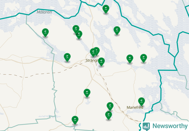 Karta över Strängnäs kommun