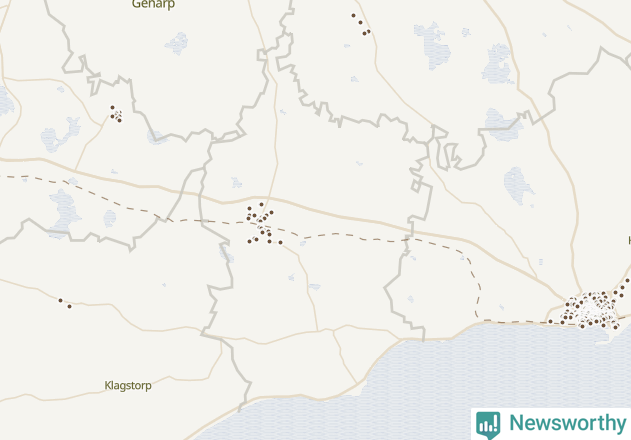 Karta över Skurups kommun