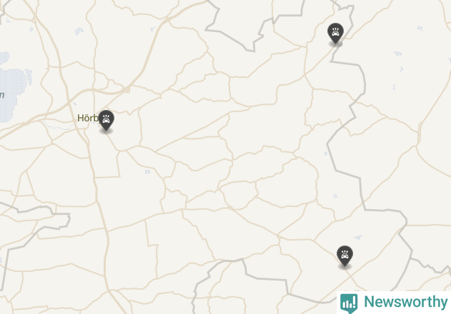 Karta över viltolyckor i Hörby kommun