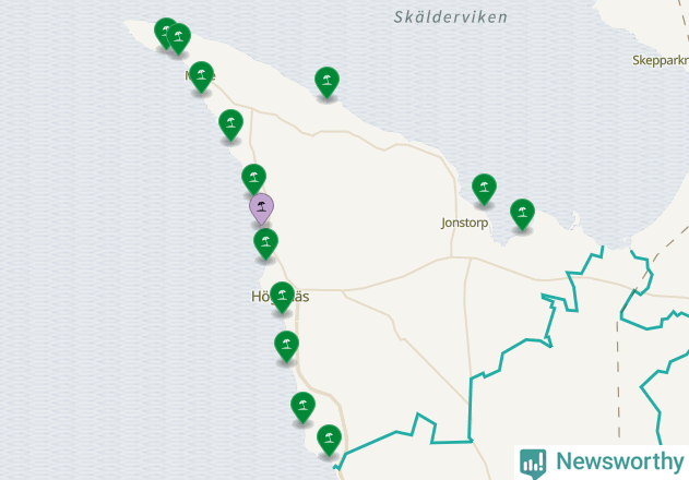 Karta över Höganäs kommun