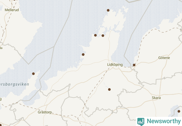 Karta över Lidköpings kommun