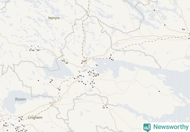 Karta över Norrköpings kommun