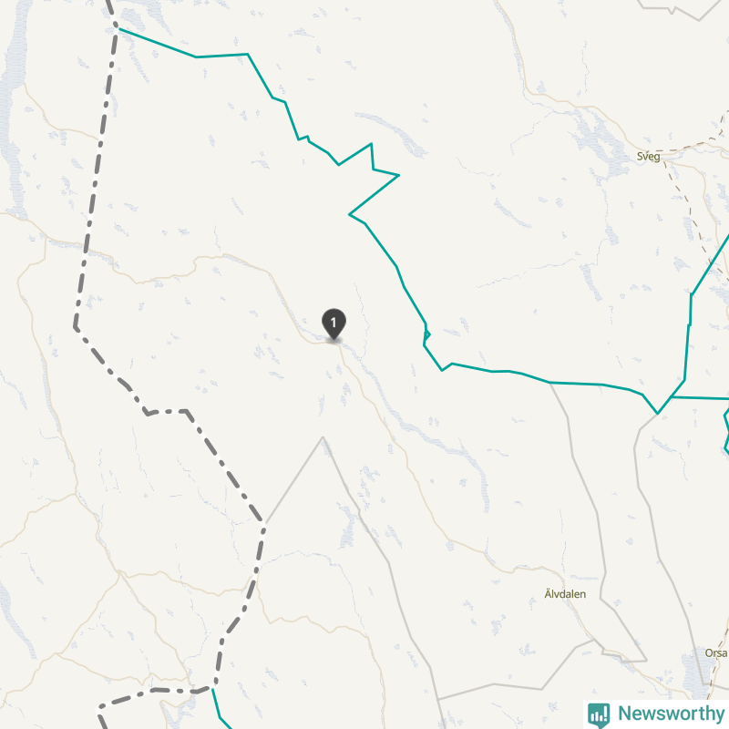 Karta över Älvdalens kommun