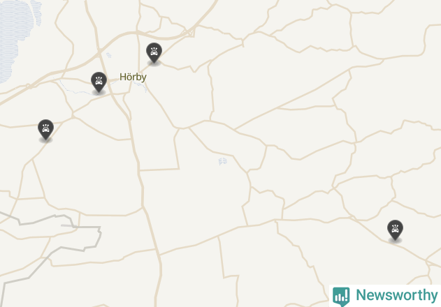 Karta över viltolyckor i Hörby kommun