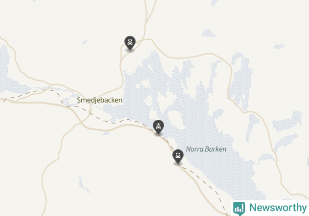 Karta över viltolyckor i Smedjebackens kommun