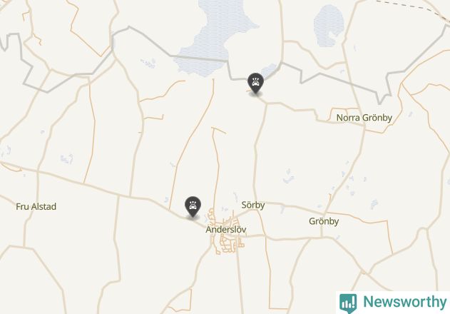 Karta över viltolyckor i Trelleborgs kommun