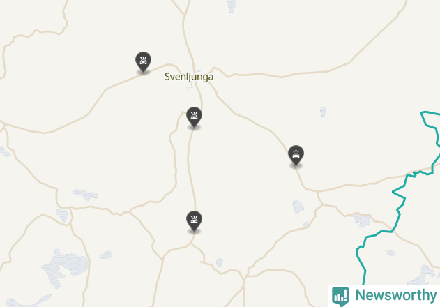 Karta över viltolyckor i Svenljunga kommun