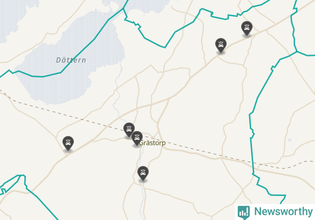 Karta över viltolyckor i Grästorps kommun