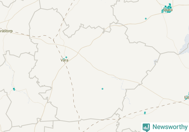 Karta över Vara kommun