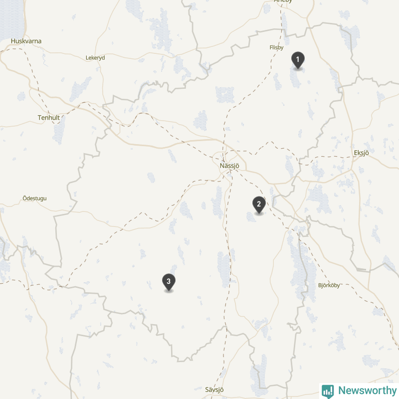 Karta över Nässjö kommun