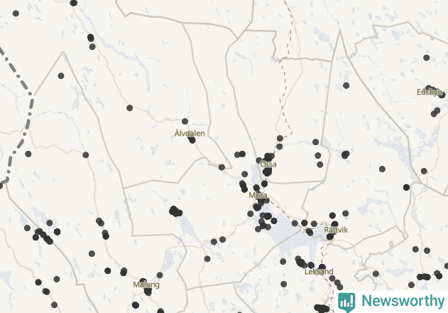 Karta över Mora kommun