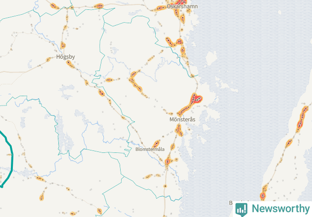 Karta över Mönsterås kommun