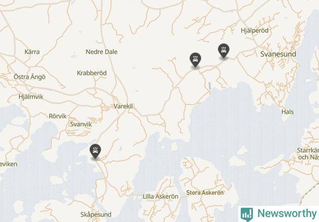 Karta över viltolyckor i Orusts kommun