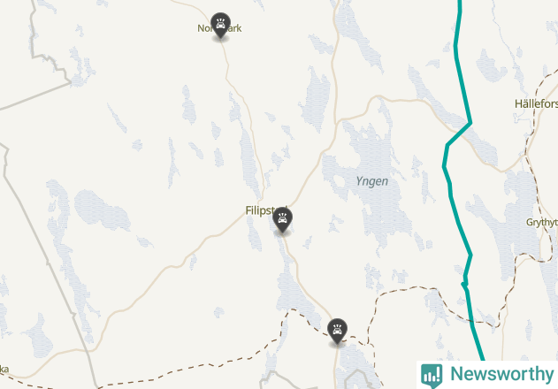 Karta över viltolyckor i Filipstads kommun