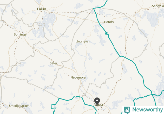 Karta över väderstationer i artikeln