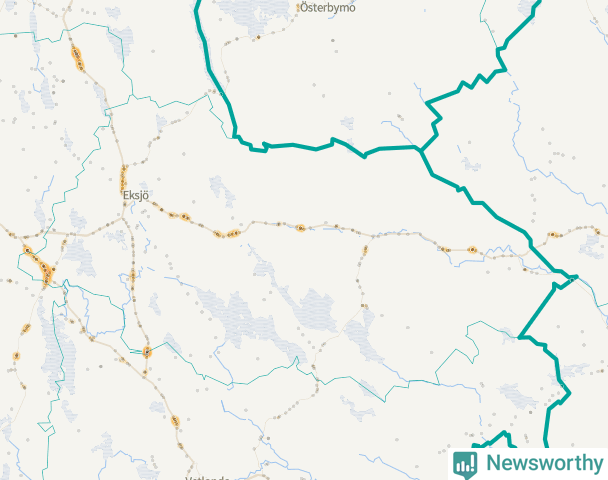 Karta över Eksjö kommun