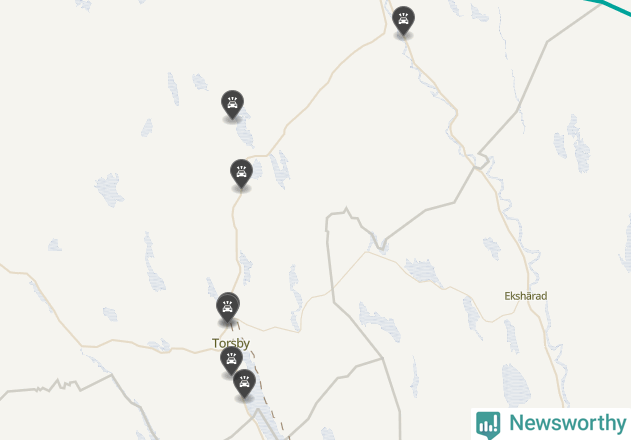 Karta över viltolyckor i Torsby kommun