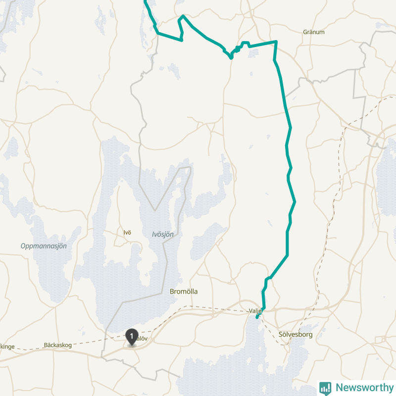 Karta över Bromölla kommun