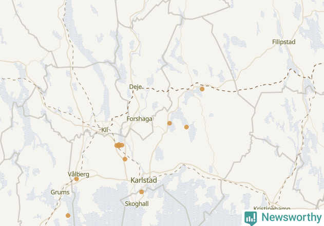 Karta över Karlstads kommun