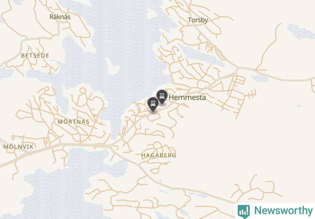 Karta över viltolyckor i Värmdö kommun