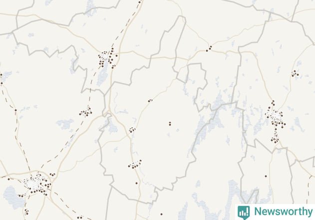 Karta över Östra Göinge kommun