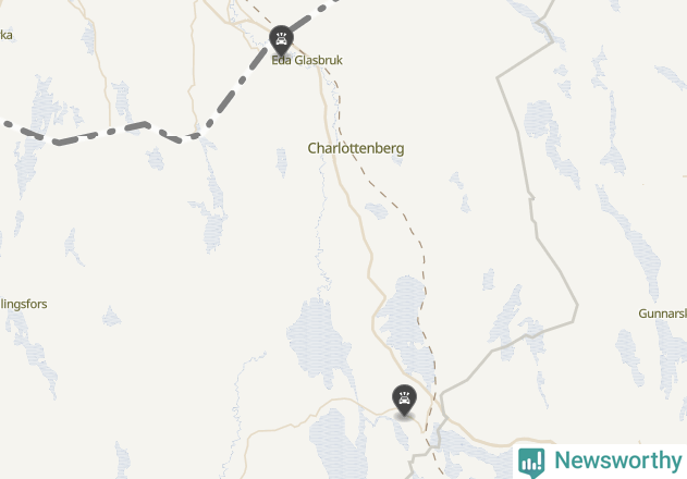 Karta över viltolyckor i Eda kommun