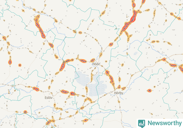 Karta över Höörs kommun