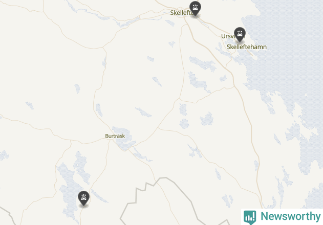 Karta över viltolyckor i Skellefteå kommun