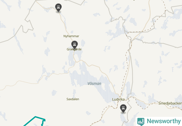 Karta över viltolyckor i Ludvika kommun