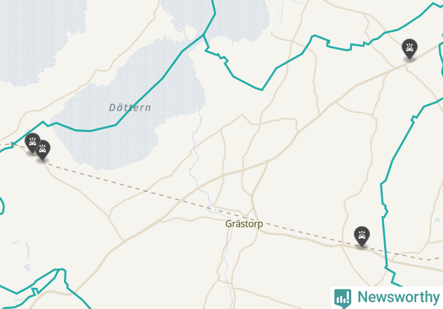 Karta över viltolyckor i Grästorps kommun