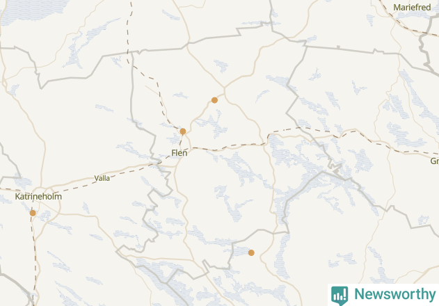 Karta över Flens kommun