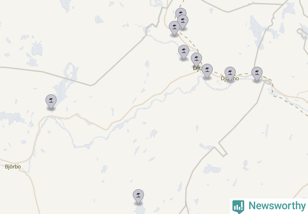 Karta över Gagnefs kommun