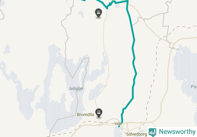 Karta över viltolyckor i Bromölla kommun