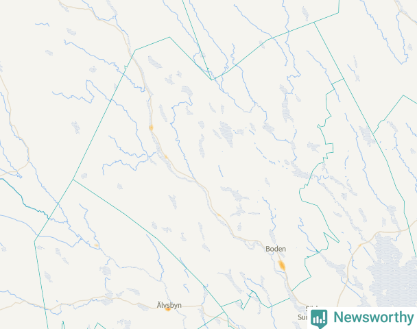 Karta över Bodens kommun