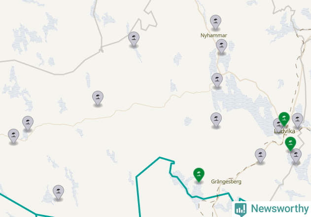 Karta över Ludvika kommun