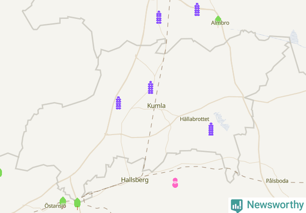 Karta över Kumla kommun