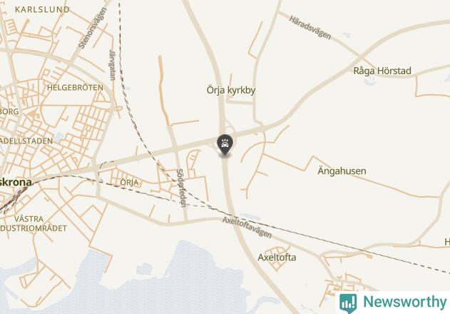 Karta över viltolyckor i Landskrona kommun