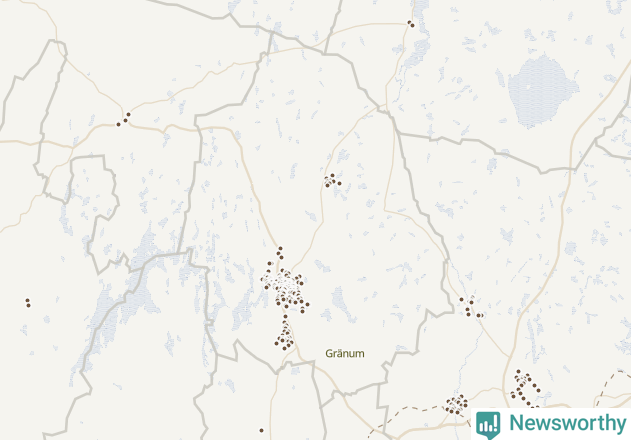 Karta över Olofströms kommun