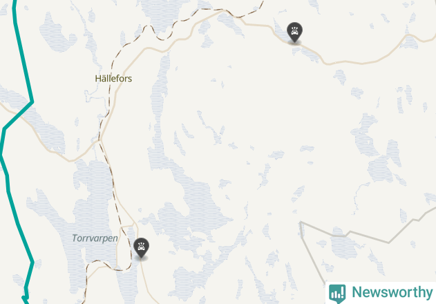 Karta över Hällefors kommun