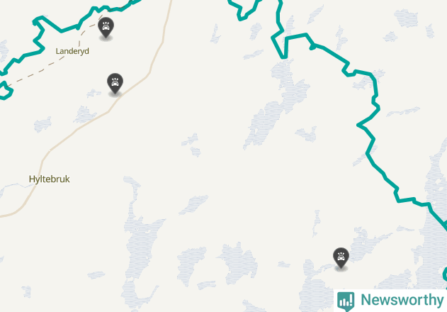 Karta över viltolyckor i Hylte kommun