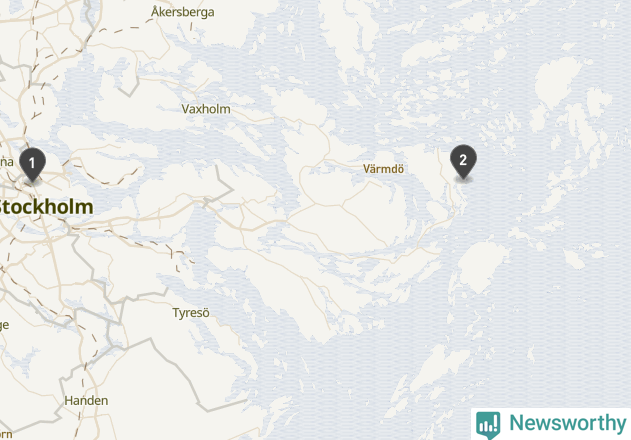 Karta över väderstationer i artikeln