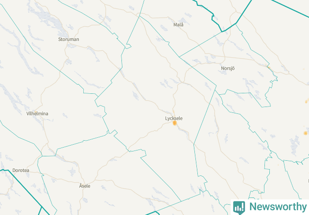 Karta över Lycksele kommun