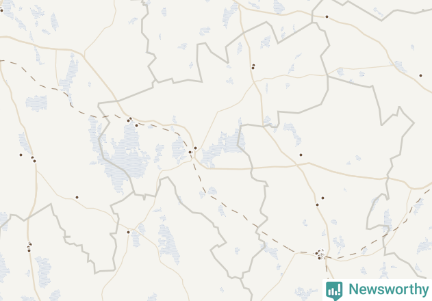 Karta över Lessebo kommun