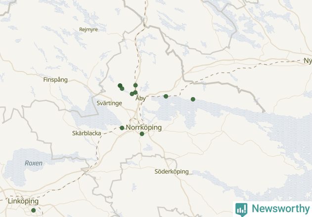 Karta över Norrköpings kommun