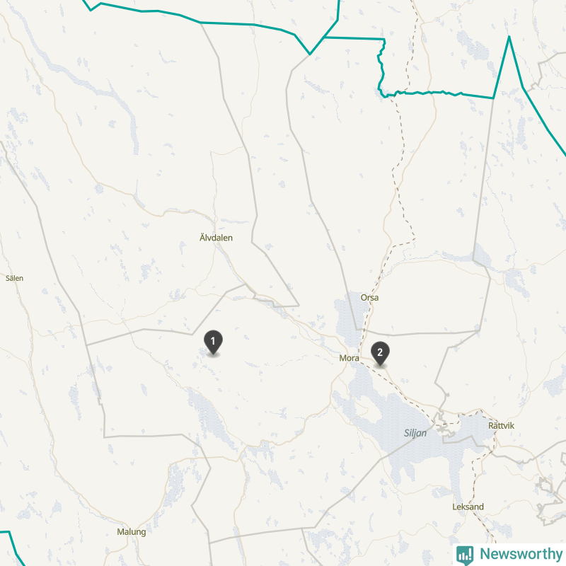 Karta över Mora kommun