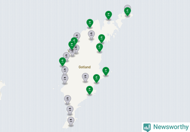 Karta över Gotlands kommun
